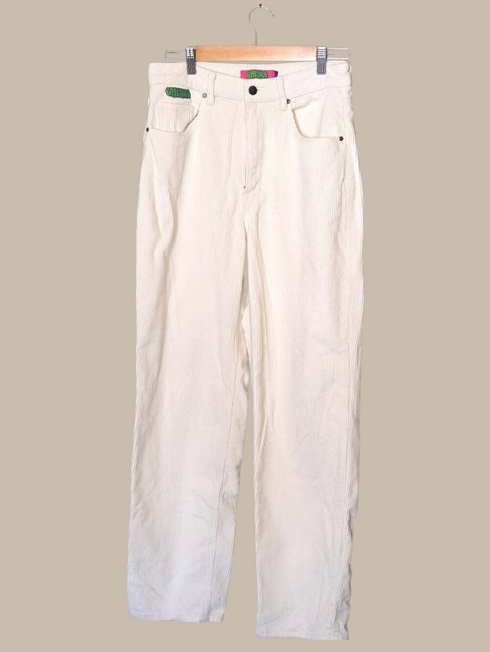 Women's Off White Empyre Tori Corduroy Realxed Skate Pants Size 8